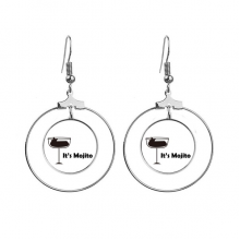 mojito with its cup art deco fashion ears dangle hoop jewelry drop mojito with its cup art deco fashion ears dangle hoop jewelry drop