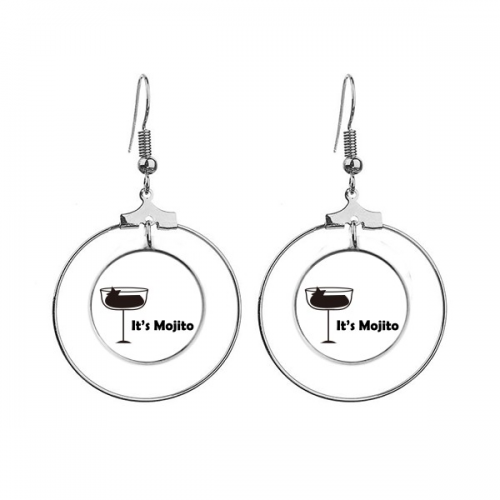 mojito with its cup art deco fashion ears dangle hoop jewelry drop mojito with its cup art deco fashion ears dangle hoop jewelry drop