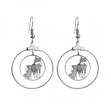 paint fox friend company art deco fashion ears dangle hoop jewelry drop paint fox friend company art deco fashion ears dangle hoop jewelry drop