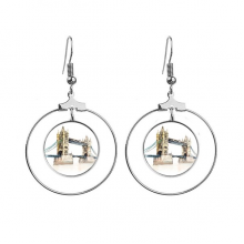 london bridge in london england ears dangle hoop jewelry drop 