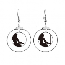 egypt pharaoh fresco outline ears dangle hoop jewelry drop 