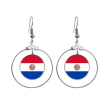 paraguay national flag south amecountry ears dangle hoop jewelry drop circle