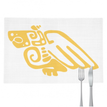Mexico Totems Mexican Eagle Ancient Civilization Placemat Pad Kitchen Woven Heat Resistant Cushion Rectangle Mexico Totems Mexican Eagle Ancient Civilization Placemat Pad Kitchen Woven Heat Resistant Cushion Rectangle
