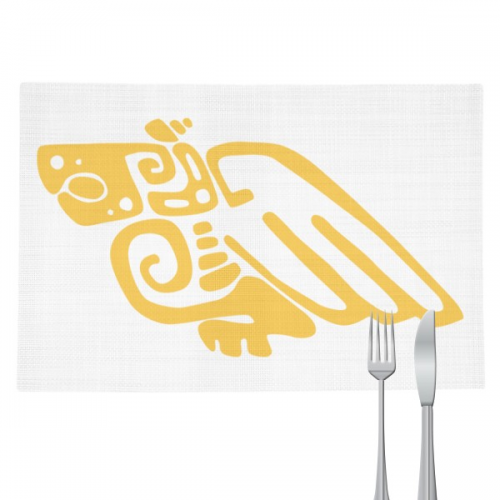 Mexico Totems Mexican Eagle Ancient Civilization Placemat Pad Kitchen Woven Heat Resistant Cushion Rectangle Mexico Totems Mexican Eagle Ancient Civilization Placemat Pad Kitchen Woven Heat Resistant Cushion Rectangle