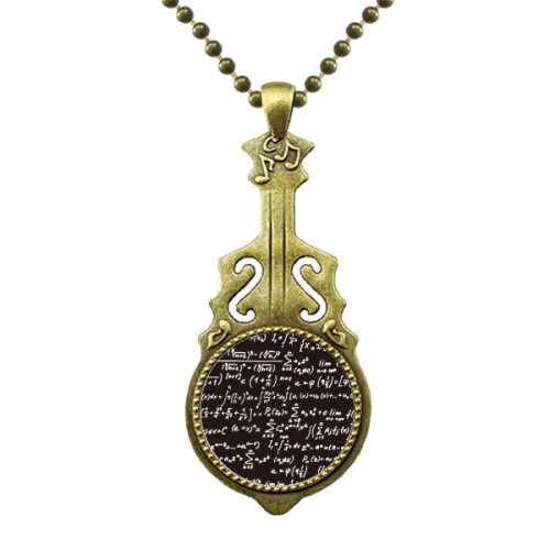 求和数学理科公式演算 吉他复古项链吊坠首饰