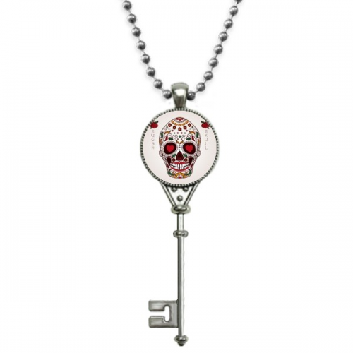 flower cirrus eyes white sugar l pendant vintage necklsilver key jewelry
