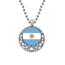 Argentina National Flag South America Country Necklaces Pendant Retro Moon Stars Jewelry