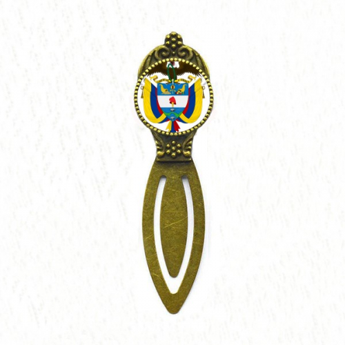 Colombia National Emblem Country Bookmark Retro Office Label Page Marker