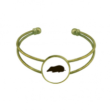 Black Mole Animal Portrayal Bracelet Bangle Retro Open Cuff Jewelry