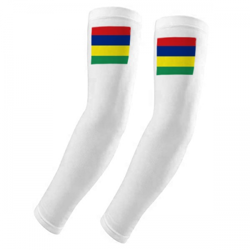 毛里求斯国旗非洲国家象征符号图案 袖套护臂手套防晒冰袖