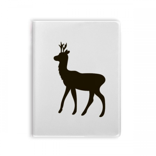 Black Roe Deer Animal Portrayal Notebook Gum Cover Diary Soft Cover Journal