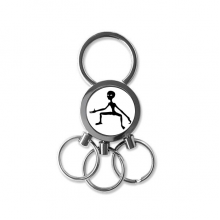 universe alien monster alien stainless steel metal key holder chain  keychain