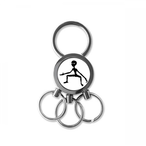 universe alien monster alien stainless steel metal key holder chain  keychain