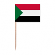苏丹国旗非洲国家象征符号图案 牙签标旗木签插牌装饰