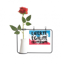 Liberte Egalite Fraternite France Mark Flag Artificial Rose Flower Hanging Vases Decoration Bottle Liberte Egalite Fraternite France Mark Flag Artificial Rose Flower Hanging Vases Decoration Bottle