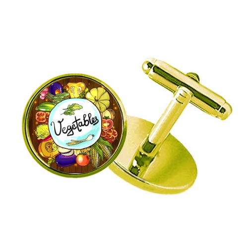 蔬菜玉米萝卜白菜 饰钉商务衬衫金属袖扣金色 蔬菜玉米萝卜白菜 饰钉商务衬衫金属袖扣金色