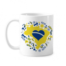 Shaped orderm brazil maps mug pottery cerac coffee porcelain cup tableware