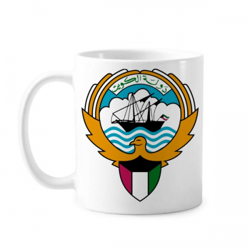 kuwait afnational emblem mug pottery cerac coffee porcelain cup tableware