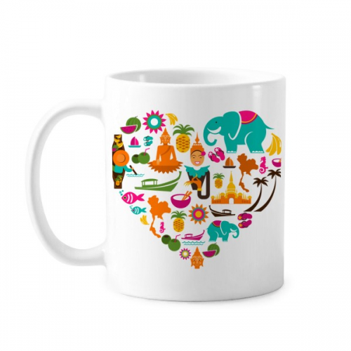 泰王国泰国传统风俗文化 陶瓷杯子白色马克杯牛奶杯水杯礼物 泰王国泰国传统风俗文化 陶瓷杯子白色马克杯牛奶杯水杯礼物