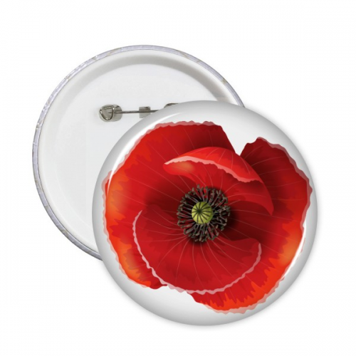 艺术画虞美人大红花 圆形徽章胸章胸牌装饰挂牌5件礼物 艺术画虞美人大红花 圆形徽章胸章胸牌装饰挂牌5件礼物