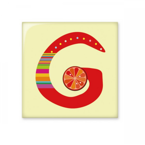 G字母水果有趣可爱插画图案 厨房卫浴室墙面瓷片瓷砖装饰装修礼物