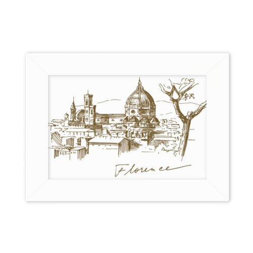 Florence Cathedral Italy Pattern Photo Mount Frame Picture Art Painting Desktop 5x7 inch