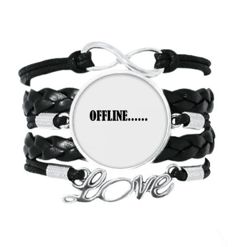 stylish characters offline bracelet love accessory twisted leather knitting  wristband 