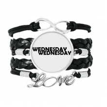 stylish characters wednesday bracelet love accessory twisted leather knitting  wristband 