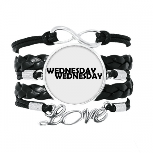 stylish characters wednesday bracelet love accessory twisted leather knitting wristband stylish characters wednesday bracelet love accessory twisted leather knitting wristband