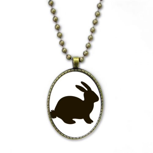 black hare animal portrayal necklace vintage chain bead pendant jewelry collection black hare animal portrayal necklace vintage chain bead pendant jewelry collection