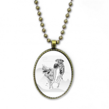 dao  china lao tzu necklace vintage chain bead pendant jewelry collection
