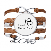 i am 18 old age young bracelet love chain  ornament wristband 