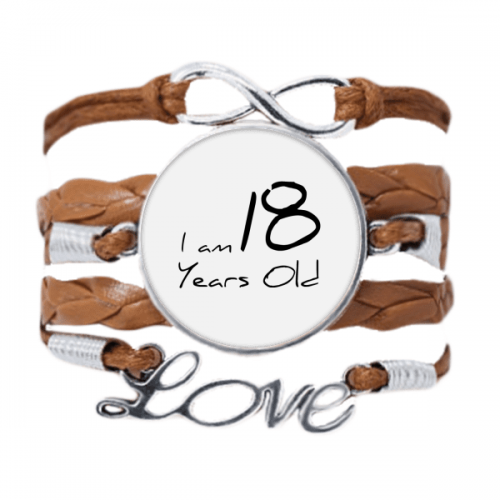 i am 18 old age young bracelet love chain  ornament wristband 