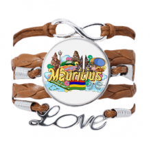 七色土毛里求斯涂鸦 Love手链皮革饰品