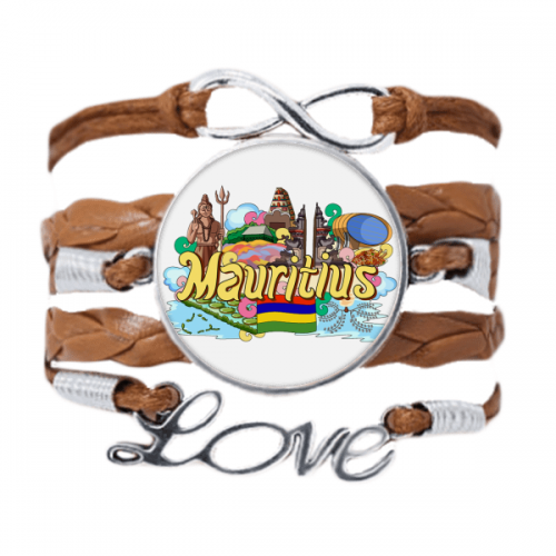 七色土毛里求斯涂鸦 Love手链皮革饰品