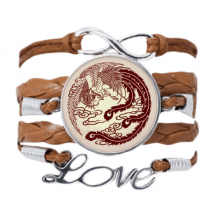 two phoenixes fly animal portrait bracelet love chain  ornament wristband 