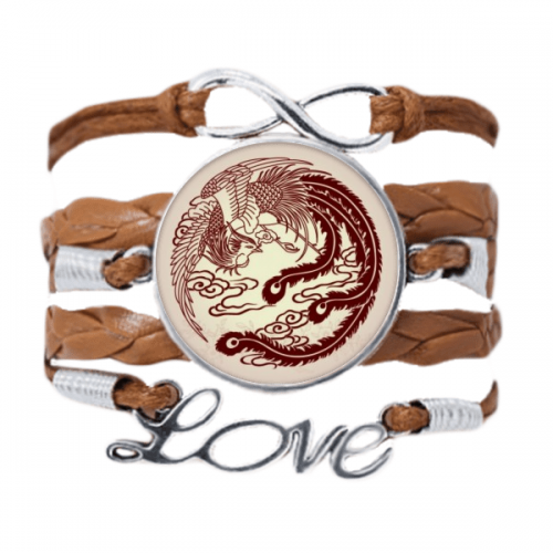 two phoenixes fly animal portrait bracelet love chain  ornament wristband 