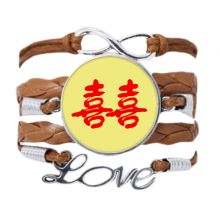 wedding chinese wish words xi celebrate bracelet love chain  ornament wristband 