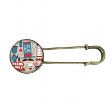 Big Ben British Bus England Flag Retro Metal Brooch Pin Clip Jewelry