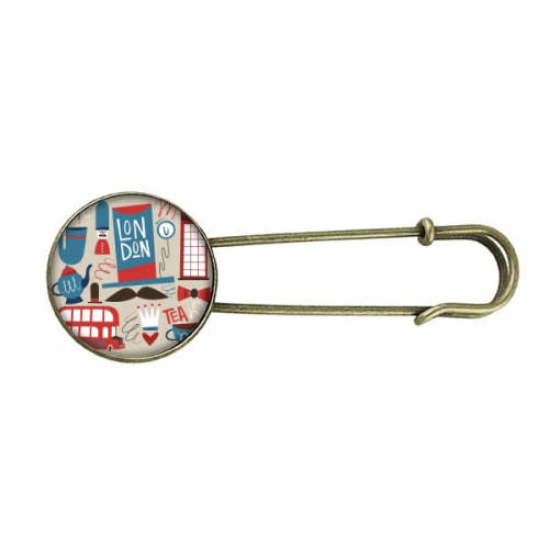 Big Ben British Bus England Flag Retro Metal Brooch Pin Clip Jewelry