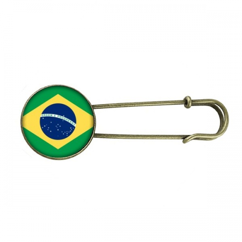 brazil national flag south amecountry retro metal brooch pin clip jewelry