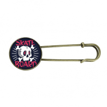 Skate Board Indian Skeleton Sacrifice Totem Retro Metal Brooch Pin Clip Jewelry