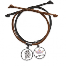 korean map seoul and busan bracelet  hand chain leather princess wristband
