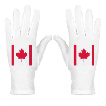 canada national flag north amecountry white nylon etiquette gloves wrist protective