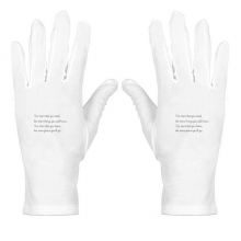 reading will b you knowledge white nylon etiquette gloves wrist protective