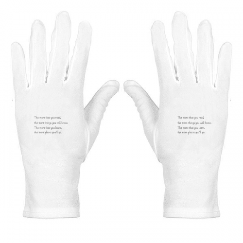 reading will b you knowledge white nylon etiquette gloves wrist protective reading will b you knowledge white nylon etiquette gloves wrist protective