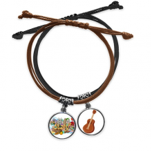 pisa milan cathedral italy graffiti bracelet  hand chain leather guitar wristband