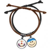 mount japanese ukiyo-e sumo bracelet  hand chain leather sling fwristband