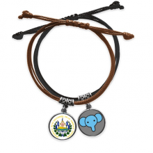 san salvador el salvador national emblem bracelet  hand chain leather elephant wristband