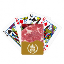 Red Steak Raw Meat Food Texture Royal Flush Poker Playing Card  Game